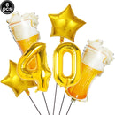 40th Birthday Party Disposable Tableware Plate Cup Napkin Black Gold Party Decorations Birthday Balloon 40 Years Party Supplies