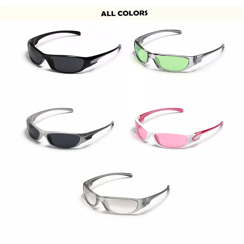 Y2k Millennium Color Sunglasses Punk Hip Hop Red Style Outdoor Driving Glasses Street Hot Girl Glasses Gothic Uv400 Goggles