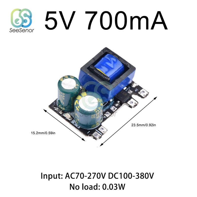 AC-DC 5V 700mA 1000mA 2000mA 3W 5W 10W Precision Buck Converter AC 220V to 5V DC Step Down Transformer Power Supply Module