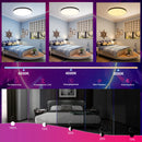 Oeegoo 24W Ceiling Light with Remote Control, 2400LM LED Lamp Controllable by App, Bedroom Lamp with 16 Million Colors, Ø30CM