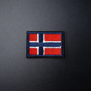 Norway (Size:3.0X4.0cm) Embroidered Patch Iron on Sewing Applique Cute Fabric Clothes Shoes Bag DIY Decoration