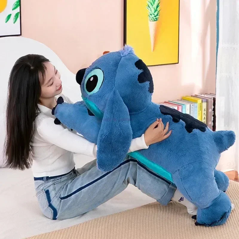 Disney Lilo&stitch Plush Toys Giant Size Lilo&stitch Stuffed Cute Doll Cartoon Couple Sleeping Pillow Soft Material Kids Gifts