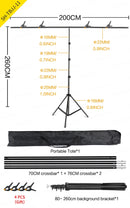 SH T-shaped Stand Tripod Background Backdrop Photography Adjustable Support System Photo Studio  for Non-Woven Muslin Backdrops