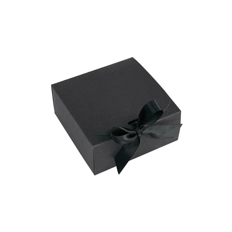 1Pc Black Paperboard Box DIY Wedding Gift Box for Guests Small Business 31/27/16cm Event Party Christmas Candy Packaging Boxes