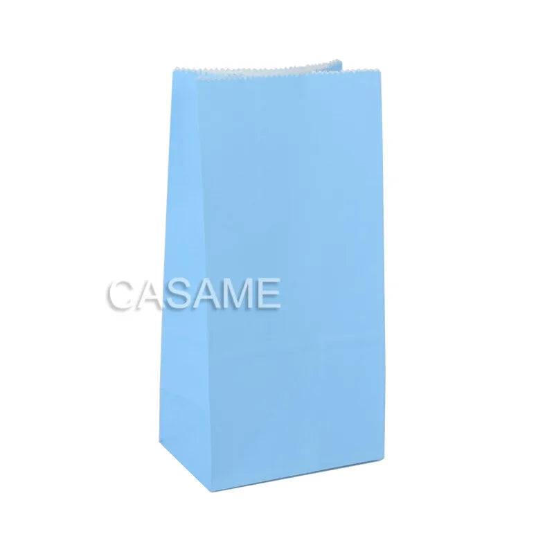 Mini Kraft Paper Bags 10pcs/lot Stand Up Dot Bags Child Party Birthday Food Paper Kraft Seal Gift Packing Treat Bag Supplies