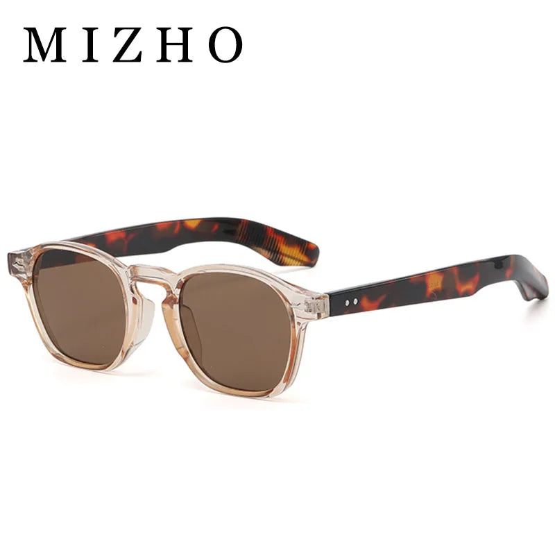 MIZHO Original Brand Design PC Frames Gradient Tiny Sunglasses Women High Quality UVB Brown oculos de sol masculino Eyewear Men