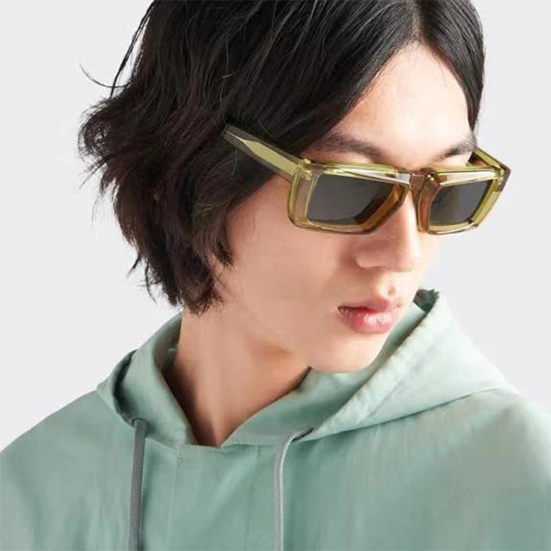 2024 New Y2K Sunglasses for Men Women Trendy Sun Glasses Goggle Man Brand Designer Square Glasses Shades Female Eyewear Oculos