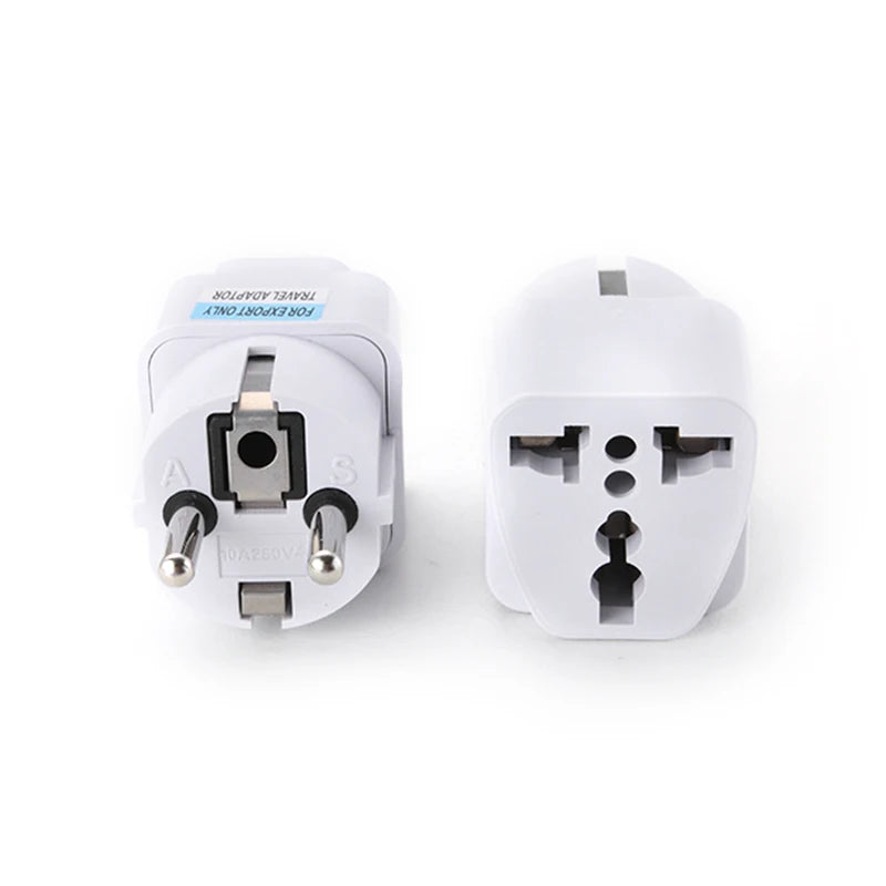 Universal EU Plug Adapter International UK US To EU Euro KR Travel Adapter Electrical Plug Converter Power Socket Wholesale