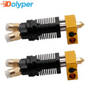 3D Printer Upgrade 2 IN 1 OUT Hotend Kit Dual Color Extruder All Metal Extruder 0.4mm/1.75mm for TEVO/ALFWISE/Ender 3/CR-10