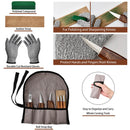 10Pcs Wood Carving Tools Set with Detail Wood Carving Knife Wood Chisel Knife Gloves Carving Knife Sharpener for Spoon Bowl Cup