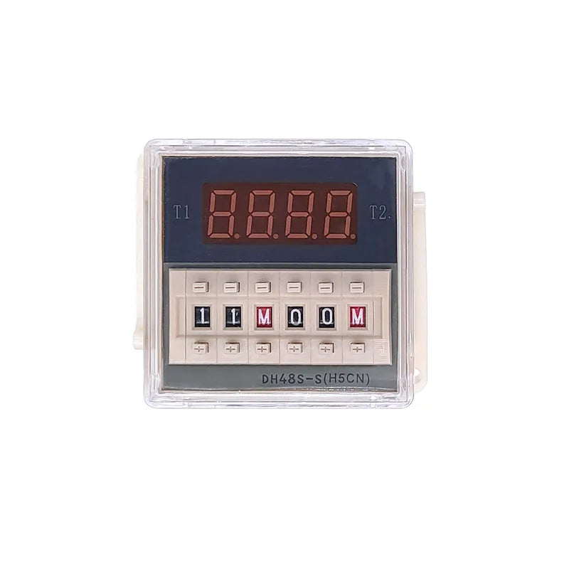 DH48S-S 12V time relay 220VAC 24VDC repeat cycle SPDT with socket DH48S series delay timer with base