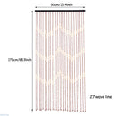 Natural Wood and Bamboo Beaded Curtain Fly Screen Porch Doorway For Bath Bedroom