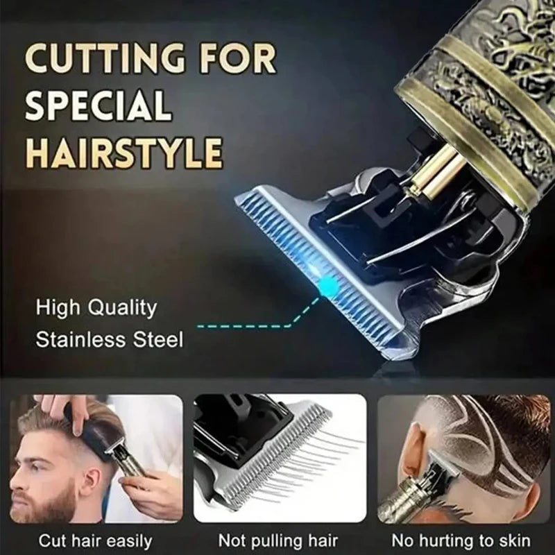 Three-Speed Variable Gear T9 Clipper Hair Rechargeable Man Shaver Trimmer For Men's Barber Professional New Hot Sale