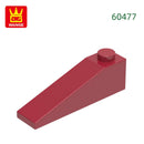 Wange 92Pcs/lot Slope 18°4x1 Roof Block Moc Color Accessories Compatible with 60477 Brick DIY Children's Toy Assembly Parts