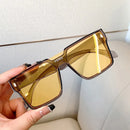 Oversized Sunglasses Square Women Sun Glasses Female Eyewear Eyeglasses One Piece Frame UV400 Shade Fashion Men Driving Glasses