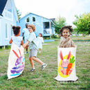 Happy Easter Party Jumping Bag Cute Cartoon Rabbit Chick Egg Pattern Potato Sack Race Bag Outside Field Games for Kid and Family