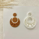 Boho Moon Clay Cutters Circle Moon Shaped Polymer Clay Cutting Molds for Pendant Earrings Jewelry Decoration Making Hand Tools