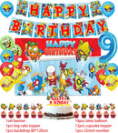 Superzings Birthday Party Supplies Balloon Banner Backdrop Tableware Cake Topper Party Decoration Baby Shower