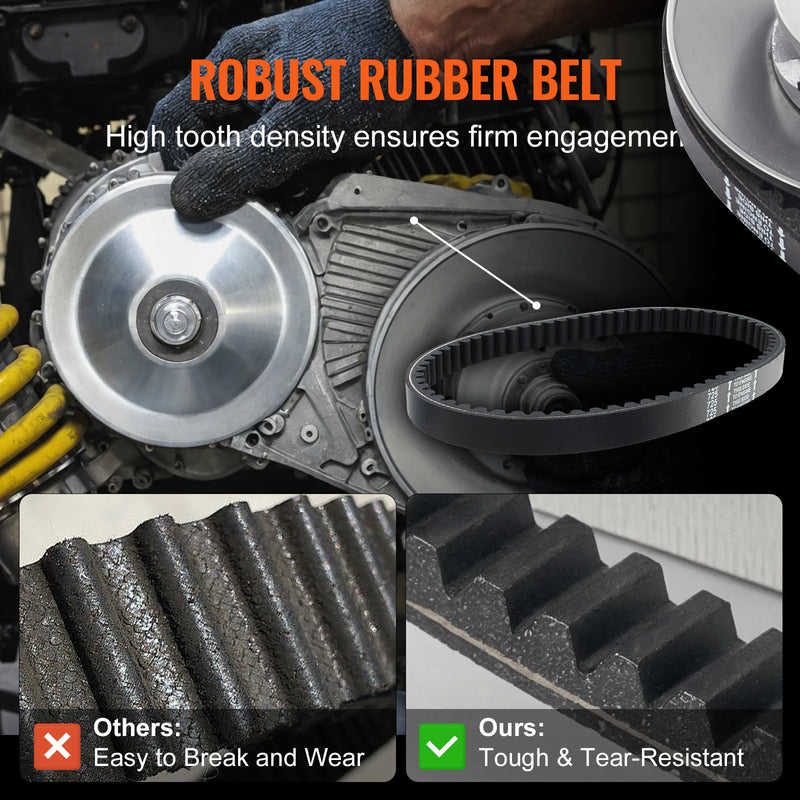 VEVOR Go-Kart Torque Converter Go-Kart Clutch Kit Series Asymmetrical Driver Pulley Replacement with Drive Belt  Small Engines