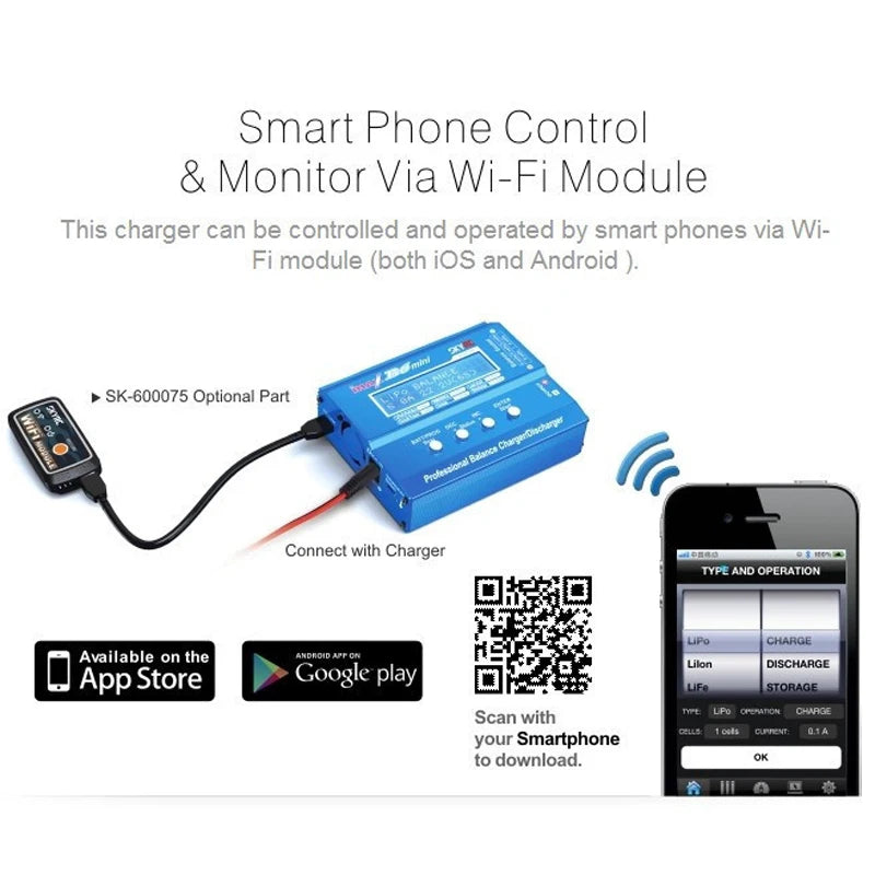Original SKYRC Mini Imax B6（SK-600075）60W Balance Charger Professional  Discharger for Toys SPORT Battery Charging