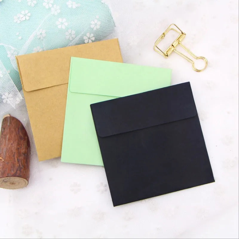 20pcs 10*10cm Square Creative White Black Color Envelope for Card Letter Paper Gift Mini Envelopes