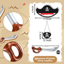 6-48Sets Pirate Party Supplies Halloween Pirate Costumes Child Birthday Party Favors Pirate Accessories Pirate Hat Sword