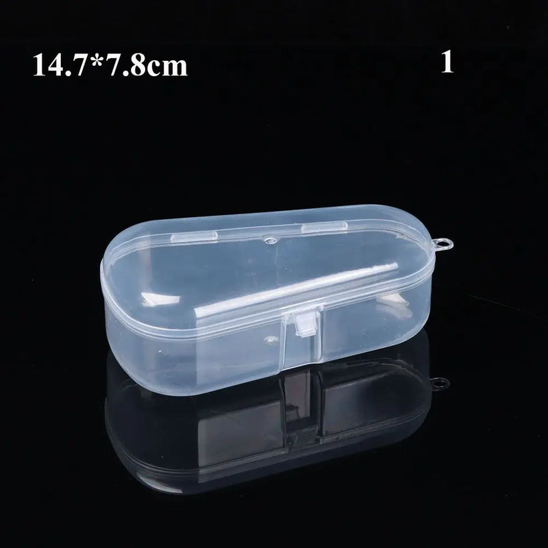 8Styles Plastic Storage Box Small Square Clear Black Box For Jewelry Diamond Embroidery Craft Bead Pill Home Storage Supply