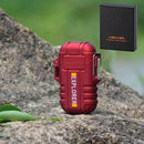 2024 New Waterproof Double Arc Lighter USB Rechargeable Windproof Plasma Lighter Outdoor Camping Flameless Smoking Accessories