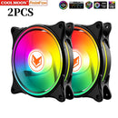 COOLMOON Computer Case 120mm Fan 5V 3 Pin ARGB Cooling Ventilado 12V 4 Pin PWM Computer Chassis Fans Ventilador 12cm Aura Sync
