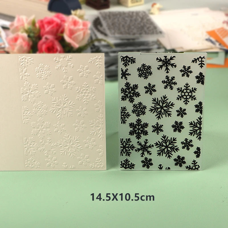 DUOFEN Crafts plastic embossing folder collection 2 paper embossing flower mold Christmas Birthday Easter day wedding