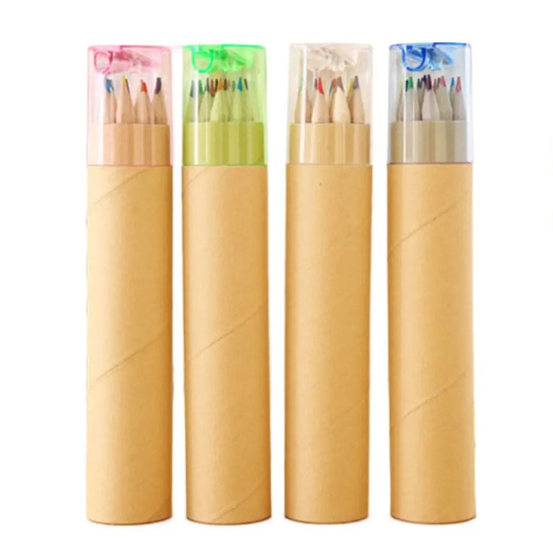 School Supplies Barreled Kawaii Child Drawing Art 12 Color Pencil Pencil Crayon Student Pencil Colored Pencil