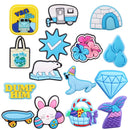 1PCS Cartoon Flower Water Droplets Polar Bear Rabbit Easter Egg Fishtail PVC Shoe Charms Sandals Shoes Decoration Kid Party Gift