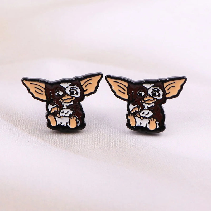 Monsters Piercing Earrings Cartoon Kawaii Cute Stud Earrings for Woman Girls Kids Fashion Jewelry Gift Accessories