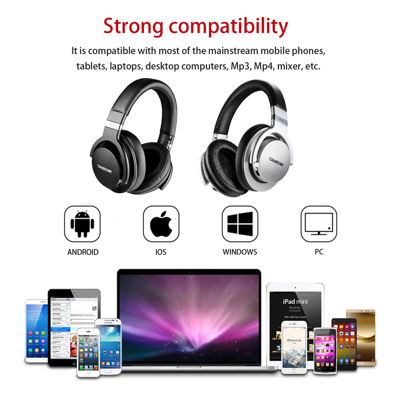 Takstar PRO82 / pro 82 Professional Monitor Headphones HIFI Headset for Stereo PC Recording and Game,Bass Adjustable