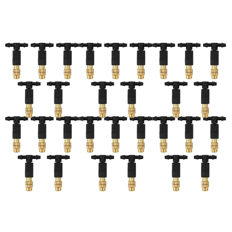 5-100Pcs Outdoor Misting Cooling System Garden Irrigation Watering 1/4'' Brass Atomizer Nozzles 4/7mm Hose Garden Sprinkler Head