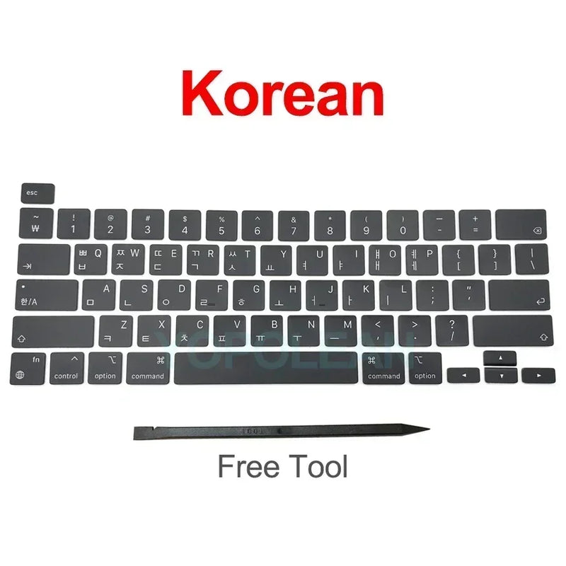 New Laptop A2338 Keycap Keys key Cap Keyboard Russian RU US UK French Spain Germany Italy For Macbook Pro Retina 13" M1 M2