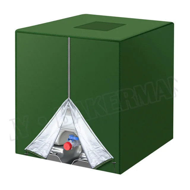 1000L Ibc Water Tank Protection Cover Plus Zipper Outdoor Garden Rainwater Container Waterproof Sunscreen Dust Cover