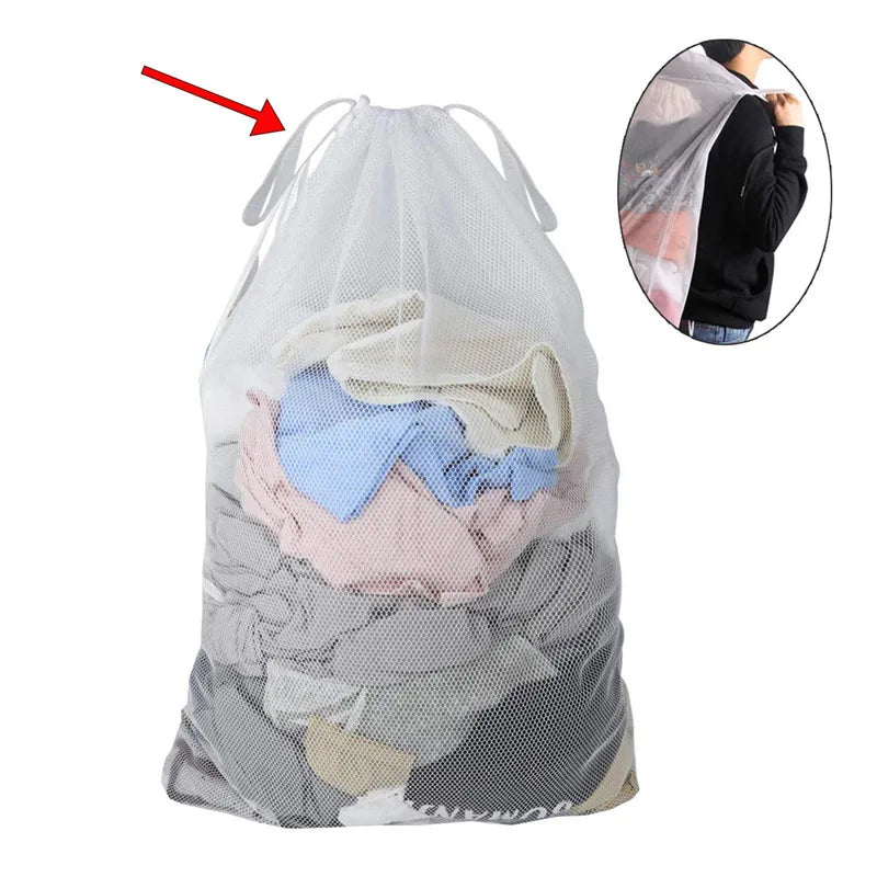 Large Mesh Sports Bags Pack Storing Clothes Bags Drawstring Bag For Storing Basketball Volleyball Baseball Swimming Equipment