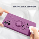 Liquid Silicone Case For Huawei Honor 90 80 60 50 Pro SE Funda For Honor 70 Pro 50 SE 60 30 20 Magnetic Ring Bracket Phone Cover