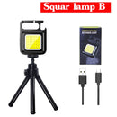 Portable Rechargeable LED Flashlight Keychain Light Torch Lantern 4 Lighting Modes Work Light Camping Light Mini Led Flashlight