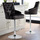 Modern Adjustable Swivel Bar Stools (Set of 2) Counter Height Chairs with Backrest & Footrest Perfect for Kitchen Dining Room
