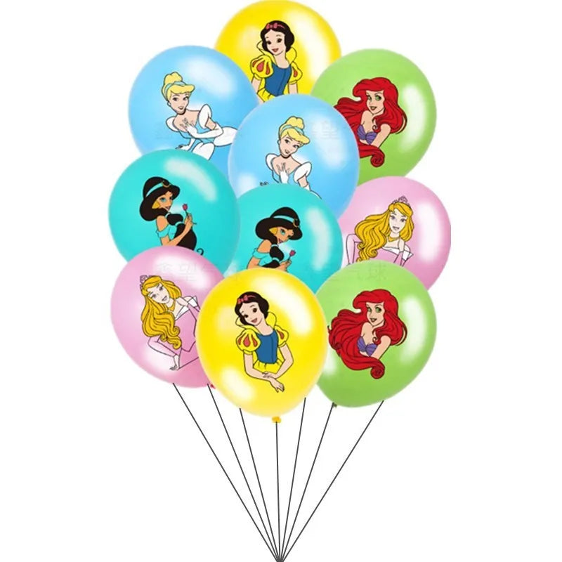 10/20pcs Disney Princess Theme Encanto Aurora Sleeping Beauty Balloon Baby Birthday Party Decoration 12inch Latex Balloon Set
