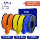 JAYO 5 Rolls 3D PETG / High Speed Matte PETG 3D Filament 1.75mm 30mm/s - 600mm/s Print Range PETG 3D Printer Filament for 3D