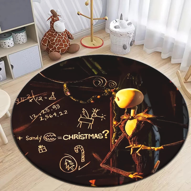 The Nightmare Before Christmas HD Printed Round Carpet.exquisite, Living Room,bedroom,sofa,entry Door Mat.table,chair,gift,Rug