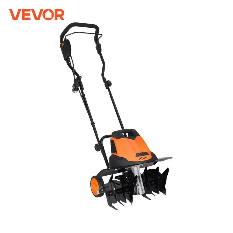 VEVOR 12 Amp Electric Tiller, 18" Tilling Width 3.94" Tilling Depth Corded Electric Tiller/Cultivator, Steel Mn Tines, Rototille