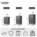 British Traveller Suitcase Lightweight Durable Check in Hold Luggage with TSA Lock and 4 Spinner Wheels