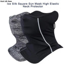 Reflective Nigh Riding Half Face Mask Summer Ice Silk Sunscreen Dust-proof Neck Collar Scarf Sports Bandana Men Women