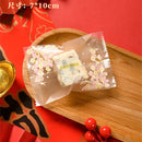 2025 Chinese New Year Snowflake Crispy Packaging 100Pcs 7x10cm Baking Cookie Machine Sealed Candy Bags