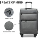 British Traveller Suitcase Lightweight Durable Check in Hold Luggage with TSA Lock and 4 Spinner Wheels