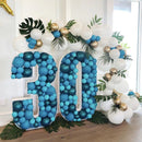 100cm Blank Number Mosaic Balloon Frame DIY 0-9 Filling Box Large Number Foam Board for Birthday Anniversary Party Decoration